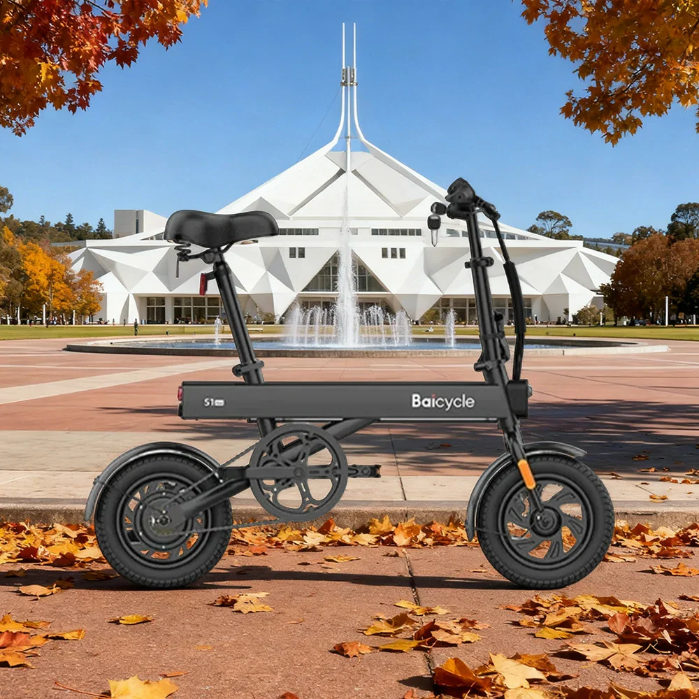 VOLTUS Folding Electric Bike 36V250W Brushless Motor Aluminium Alloy Frame Dual Disc Brakes with Upgraded Comfort Saddle Design - Black - Image 2