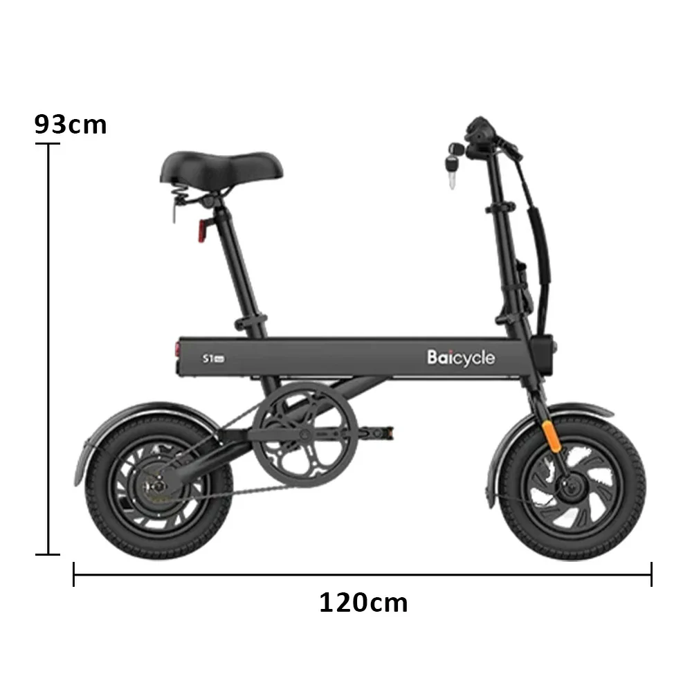 VOLTUS Folding Electric Bike 36V250W Brushless Motor Aluminium Alloy Frame Dual Disc Brakes with Upgraded Comfort Saddle Design - Black - Image 5