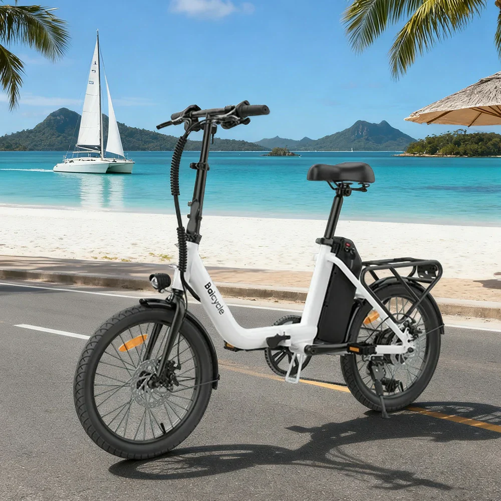 VOLTUS Folding Electric Bike 36V400W High-Torque Brushless Motor Aluminium Alloy Body 20-Inch Tyres with Shimano 6-Speed and 11Ah Power Pack - Image 4