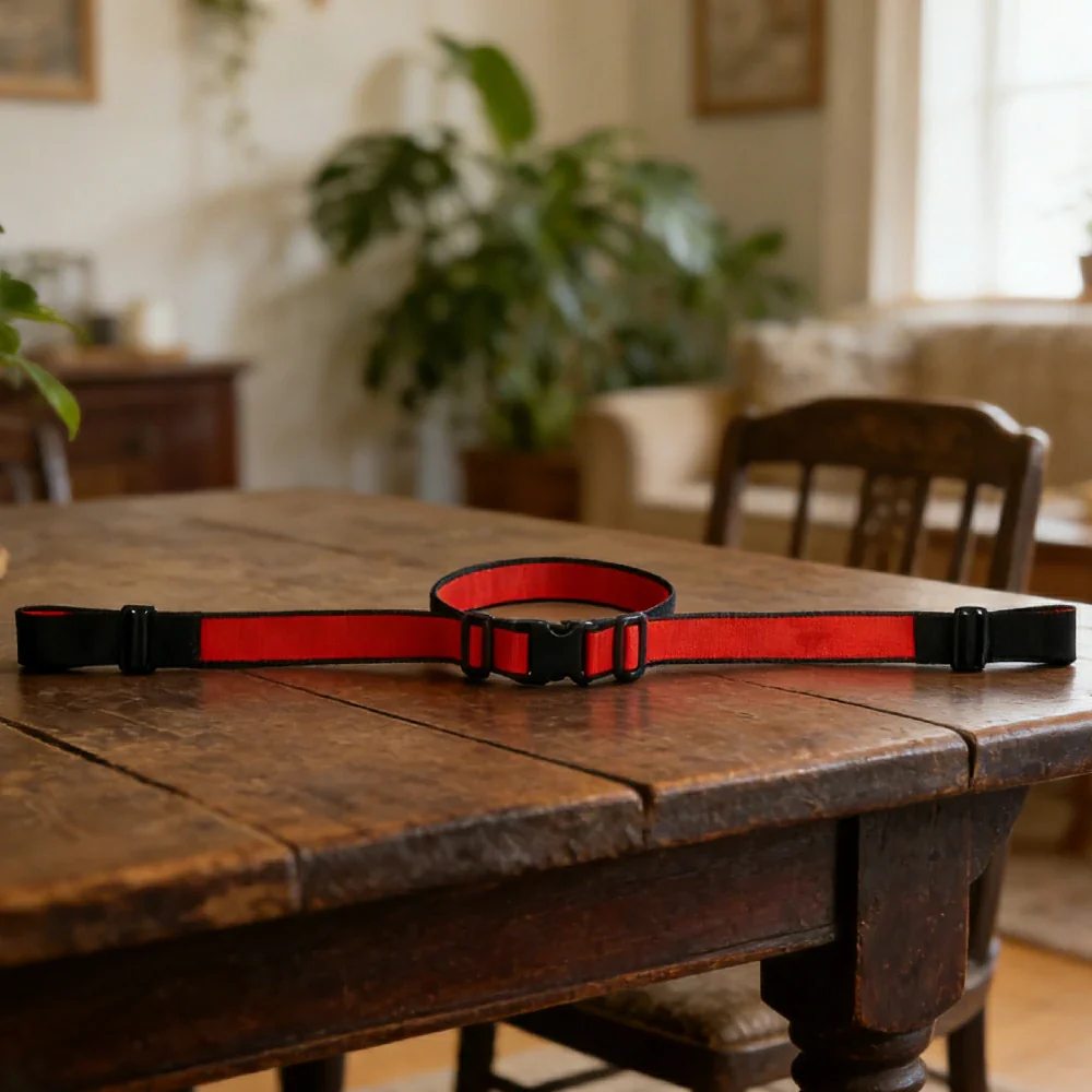 VOLTUS Single Kids Tricycle Safety Strap Full-Wrap Secure Support High-Strength Webbing No-Drill Installation Adjustable Fit - Red - Image 4