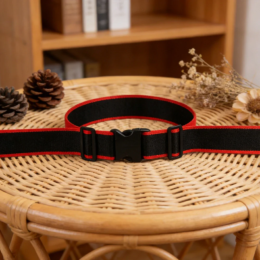 VOLTUS Single Kids Tricycle Safety Strap Full-Wrap Secure Support High-Strength Webbing No-Drill Installation Adjustable Fit - Black&Red - Image 4