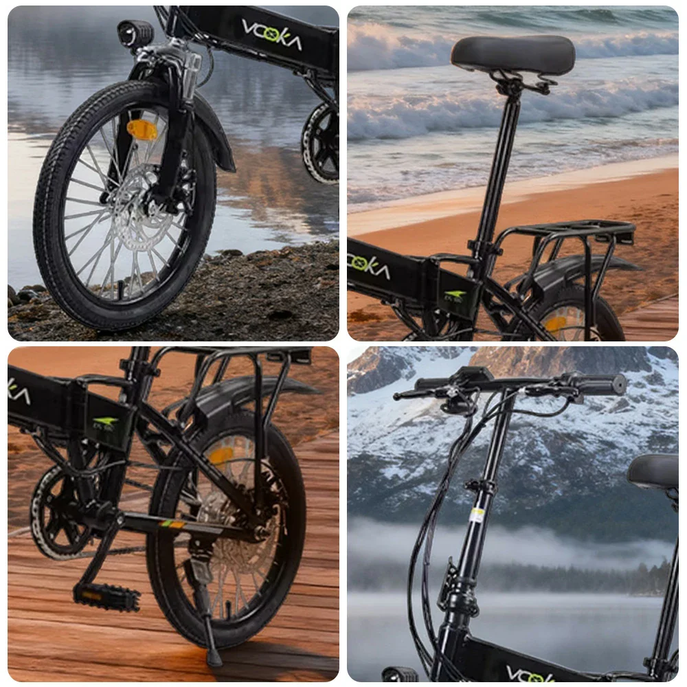 VOLTUS Electric Scooter 48V 7/11A Lithium Battery Aluminum Frame 30/40km Electric Range, 70/90km Assisted Range, Ergonomic Design - Black - Image 3