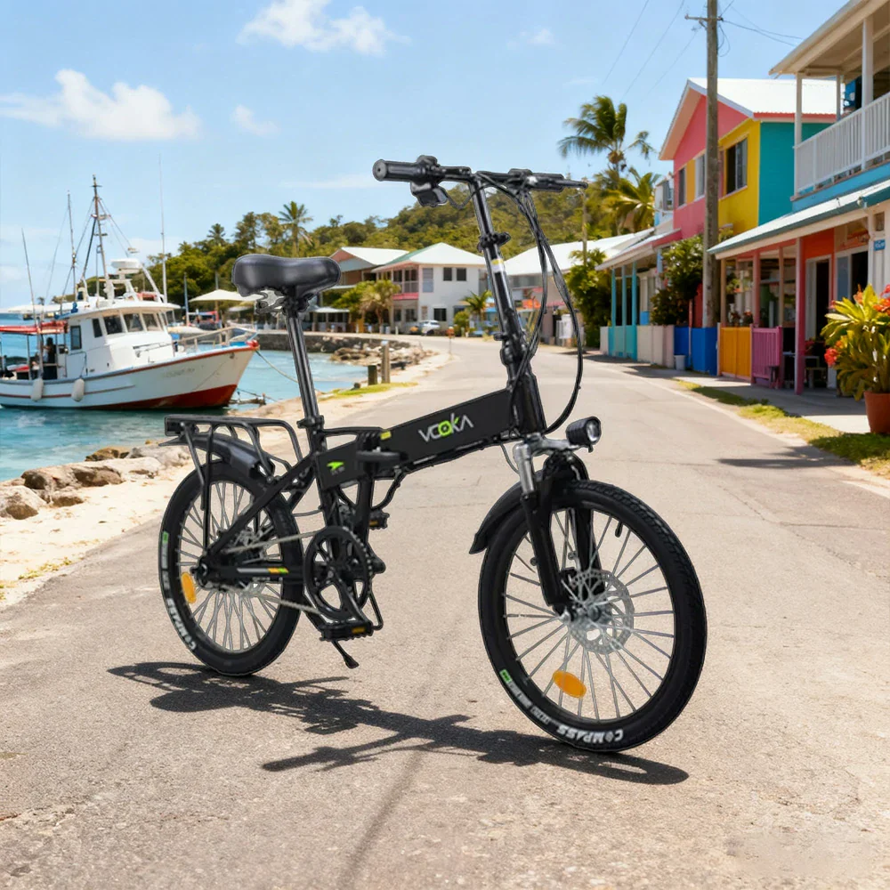 VOLTUS Electric Scooter 48V11A 20-inch Tires Lithium Battery Aluminum Frame 45km Electric Range, 100km Assisted Range, Ergonomic Design - Black - Image 2
