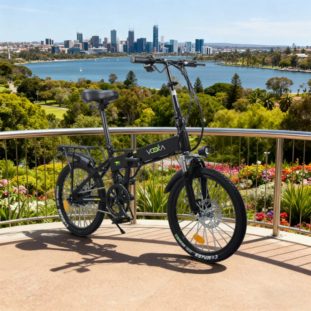 VOLTUS Electric Scooter 48V11A 20-inch Tires Lithium Battery Aluminum Frame 45km Electric Range, 100km Assisted Range, Ergonomic Design - Black - Image 4