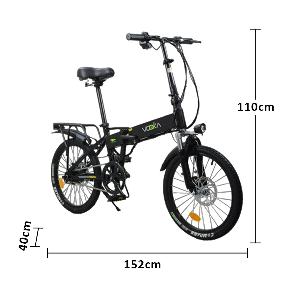 VOLTUS Electric Scooter 48V11A 20-inch Tires Lithium Battery Aluminum Frame 45km Electric Range, 100km Assisted Range, Ergonomic Design - Black - Image 5