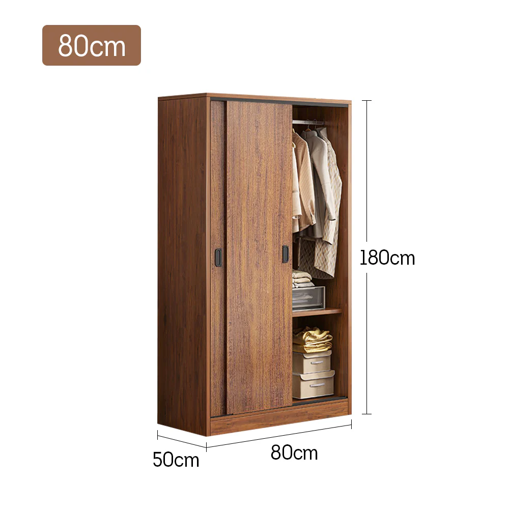 LIVARA 80/ 120/ 160CM Sliding Door Wardrobe Particle Board - Image 16