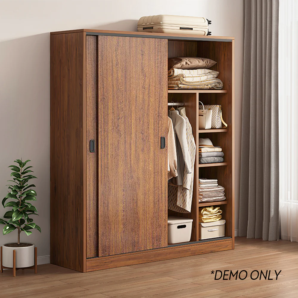 LIVARA 80/ 120/ 160CM Sliding Door Wardrobe Particle Board - Image 3