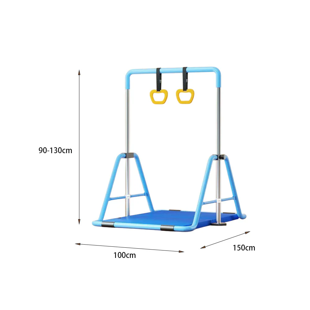 WIGLOO Adjustable Height Foldable Kids Horizontal Bar Chin Up Pull Up Bar - Image 21